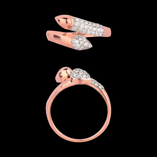 18K Rose Gold Diamond Ring - 0.306ct VS-SI-EF