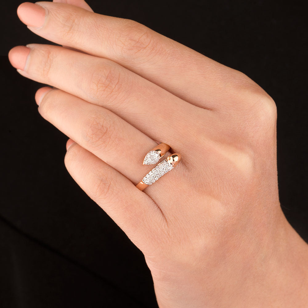 18K Rose Gold Diamond Ring - 0.306ct VS-SI-EF