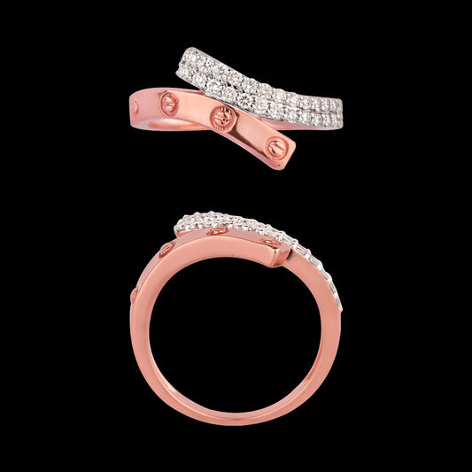18K Rose Gold Diamond Ring - 0.287ct VVS-VS-HI