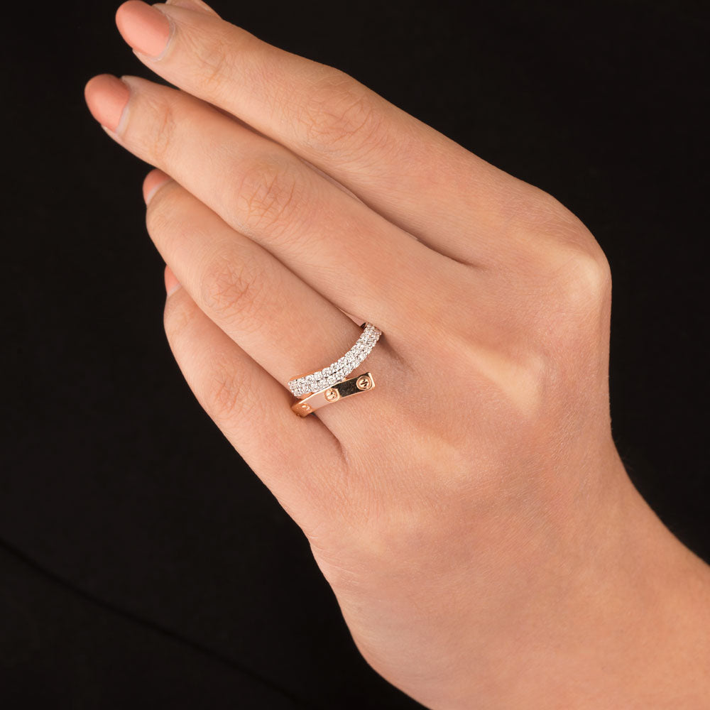 18K Rose Gold Diamond Ring - 0.287ct VVS-VS-HI