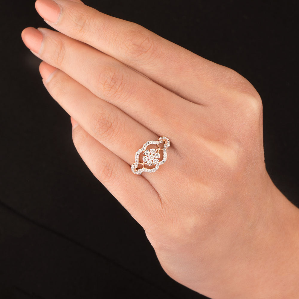 18K Rose Gold Diamond Ring - 0.499ct VVS-VS-HI