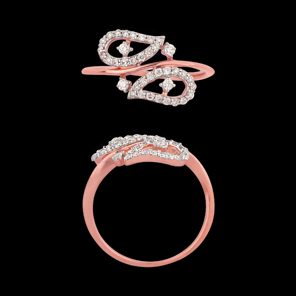 18K Rose Gold Diamond Ring - 0.266ct VVS-VS-HI