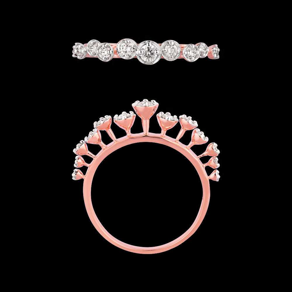 18K Rose Gold Diamond Ring - 0.279ct VVS-VS-HI
