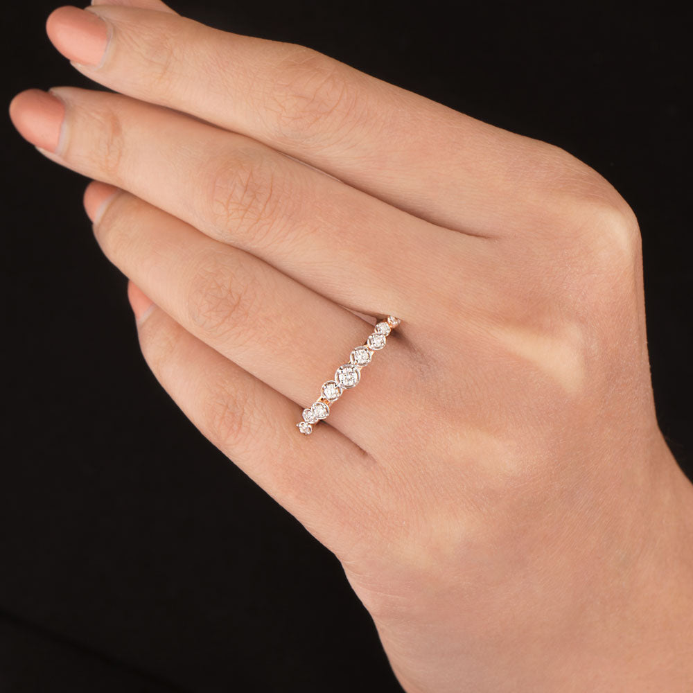 18K Rose Gold Diamond Ring - 0.279ct VVS-VS-HI