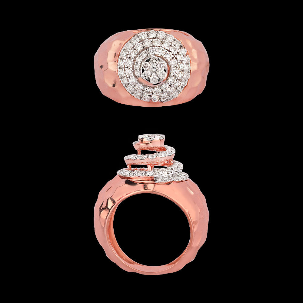18K Rose Gold Diamond Ring - 1.203ct VVS-VS-HI