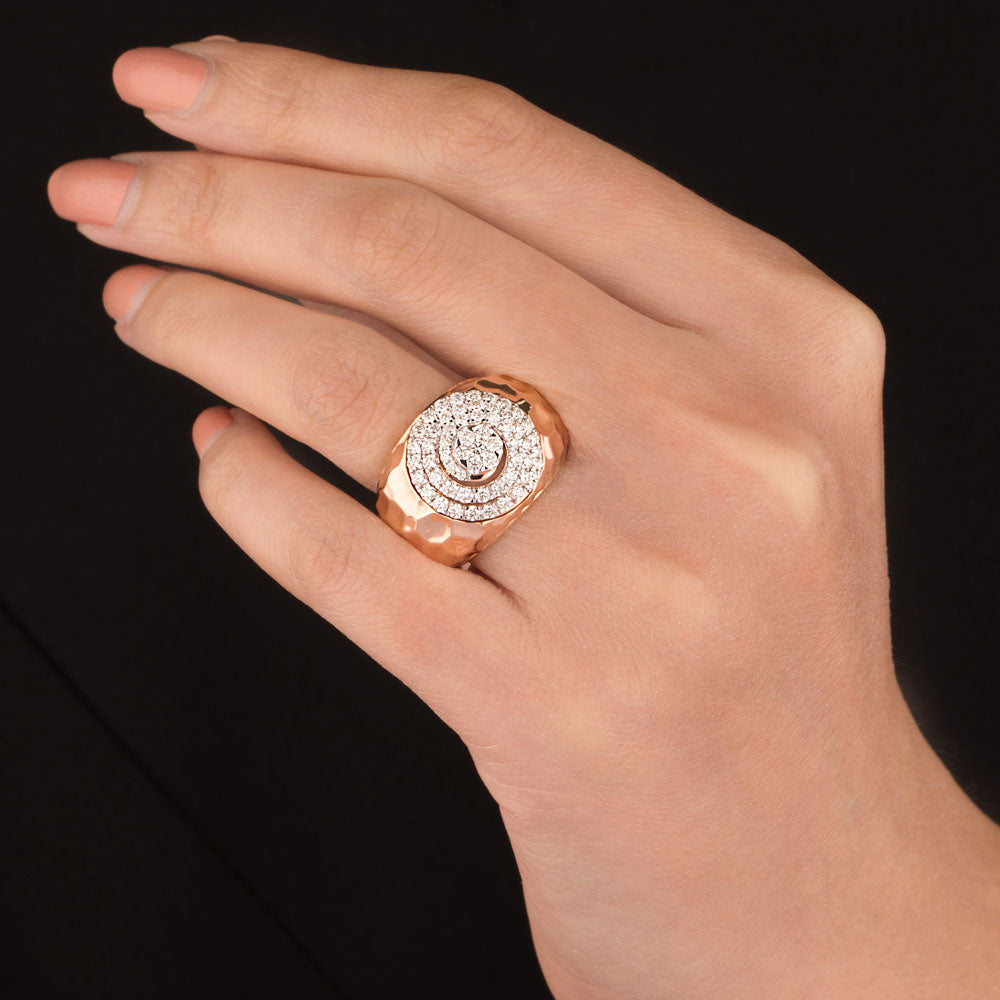 18K Rose Gold Diamond Ring - 1.203ct VVS-VS-HI