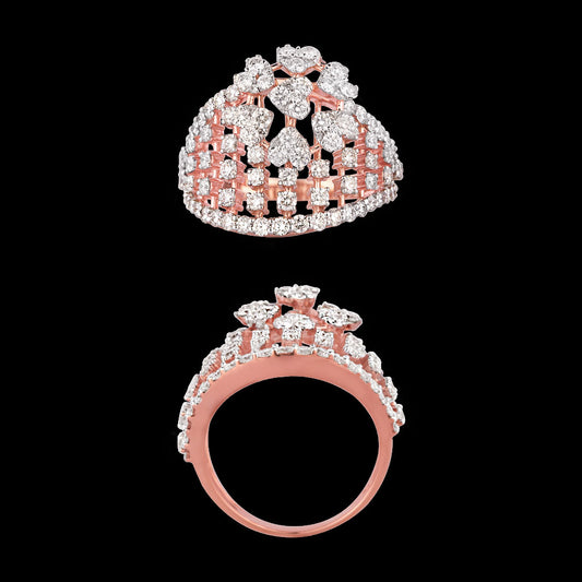 18K Rose Gold Diamond Ring - 1.74ct VVS-VS-HI
