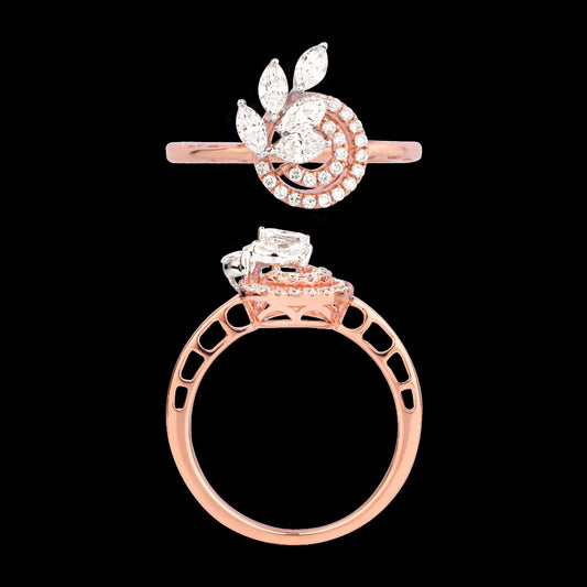 18K Rose Gold Diamond Ring - 0.576ct VS-SI-GH