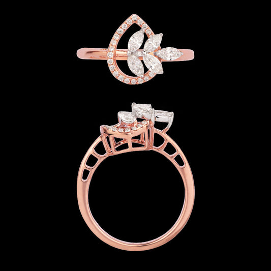 18K Rose Gold Diamond Ring - 0.51ct VS-SI-FG
