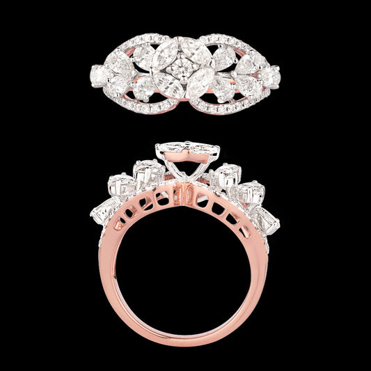 18K Rose Gold Diamond Ring - 1.67ct VVS-VS-GH