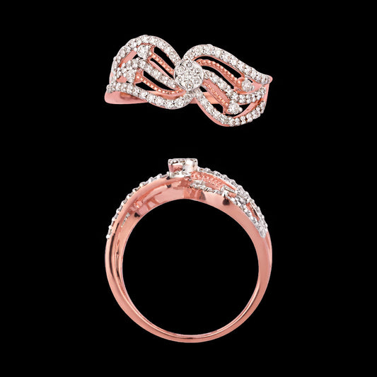 18K Rose Gold Diamond Ring - 0.463ct VS-SI-EF
