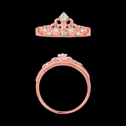 18K Rose Gold Diamond Ring - 0.16ct VVS-VS-HI