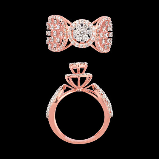 18K Rose Gold Diamond Ring - 1.166ct VVS-VS-HI