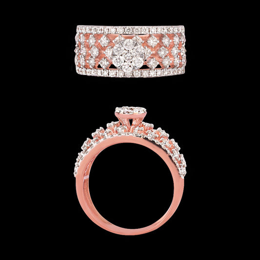 18K Rose Gold Diamond Ring - 1.26ct VVS-VS-HI