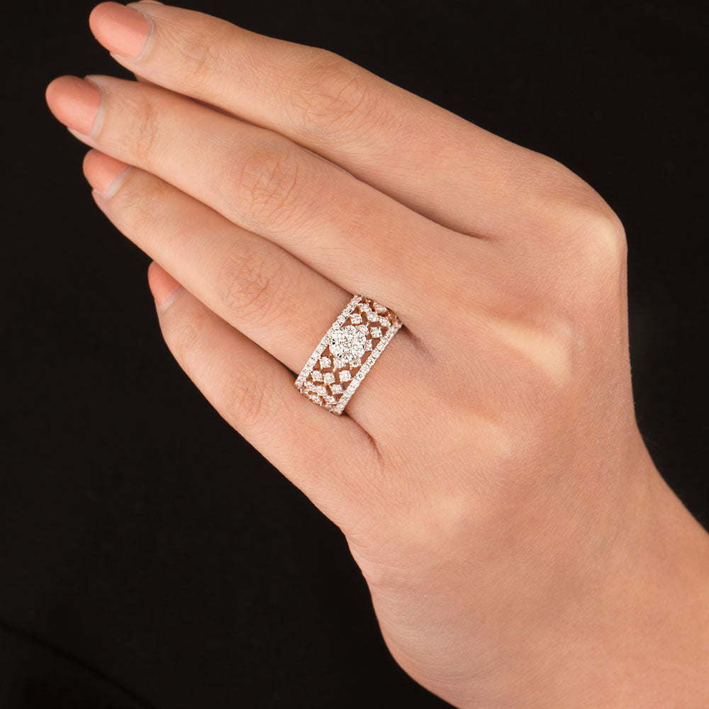 18K Rose Gold Diamond Ring - 1.26ct VVS-VS-HI