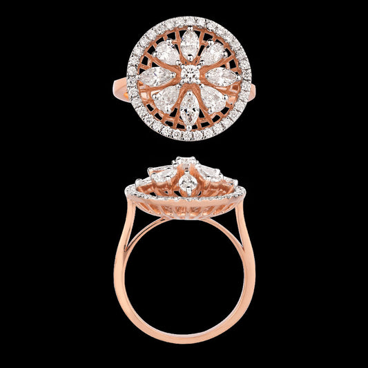 18K Rose Gold Diamond Ring - 1.271ct VS-SI-FG