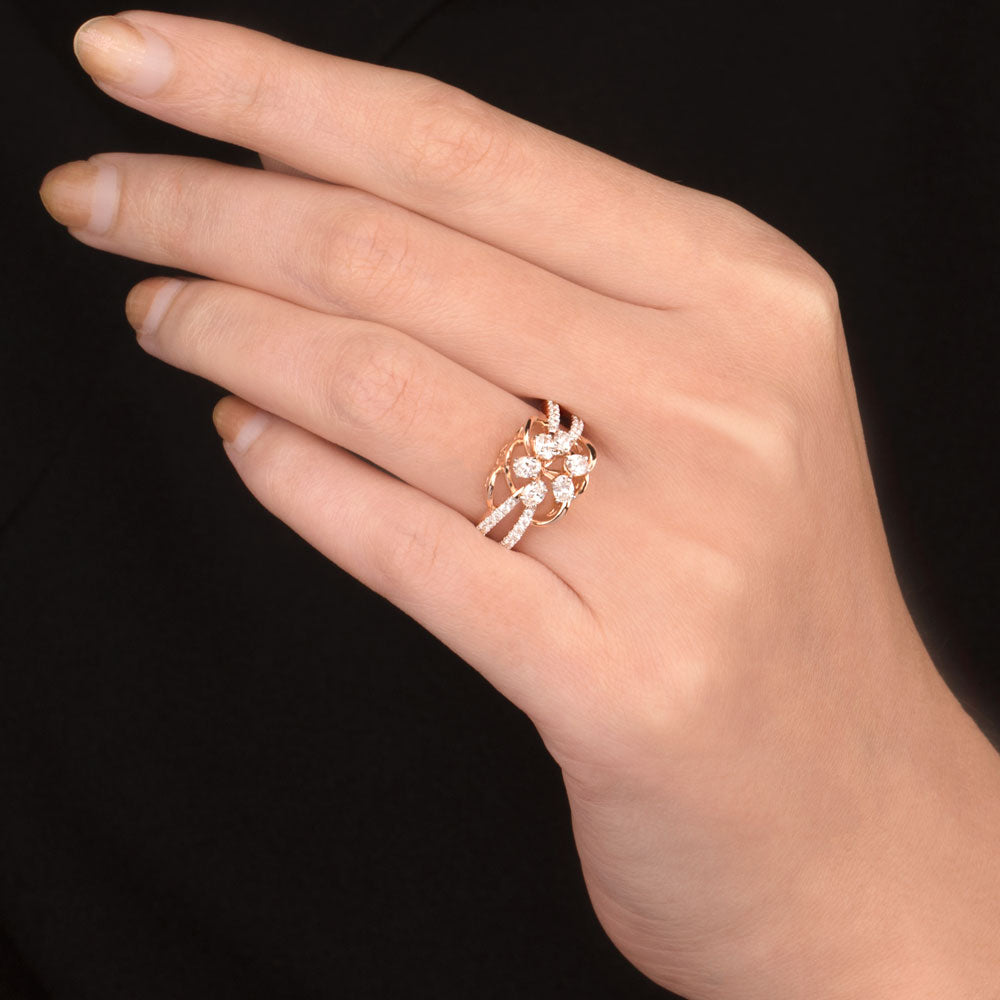 18K Rose Gold Diamond Ring - 0.672ct VVS-VS-HI