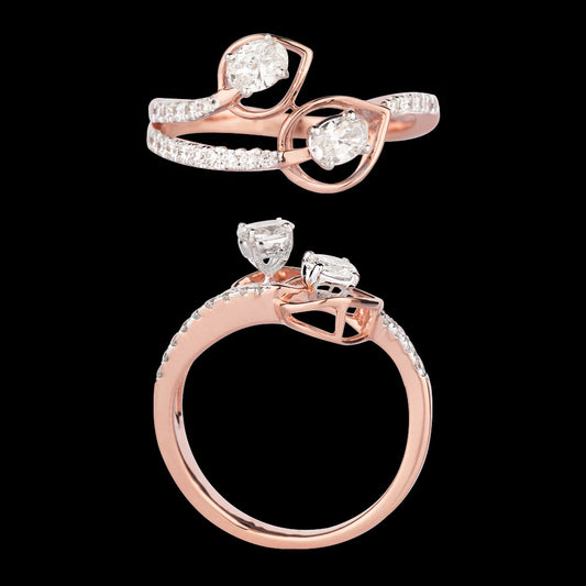 18K Rose Gold Diamond Ring - 0.447ct VVS-VS-GH