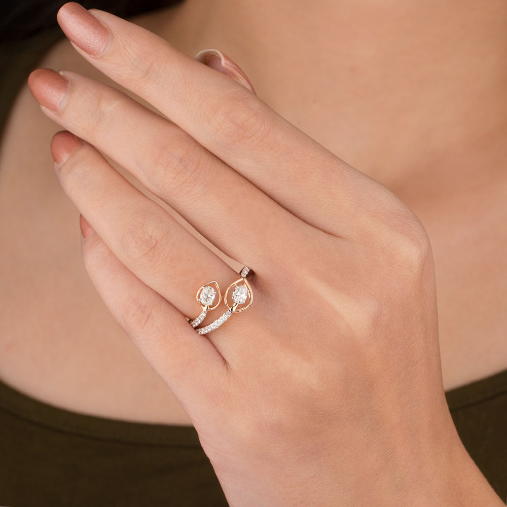 18K Rose Gold Diamond Ring - 0.447ct VVS-VS-GH