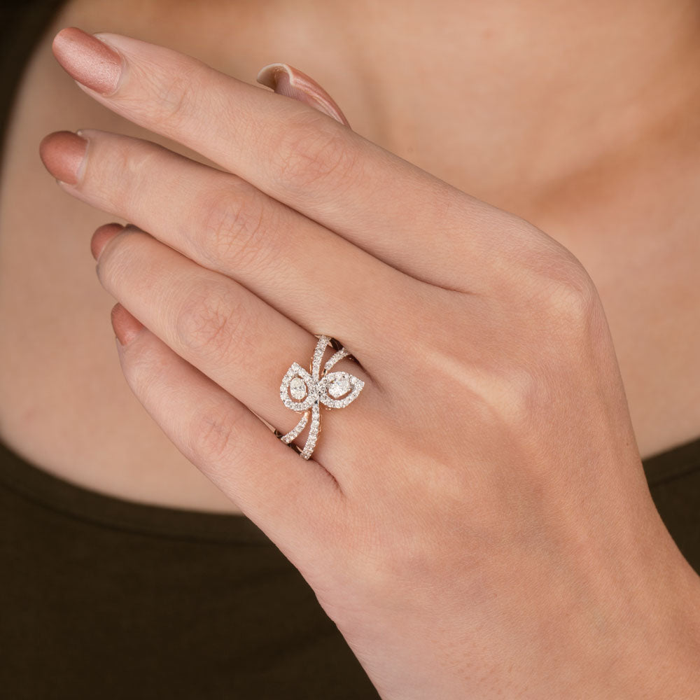 18K Rose Gold Diamond Ring - 0.624ct VS-SI-HI