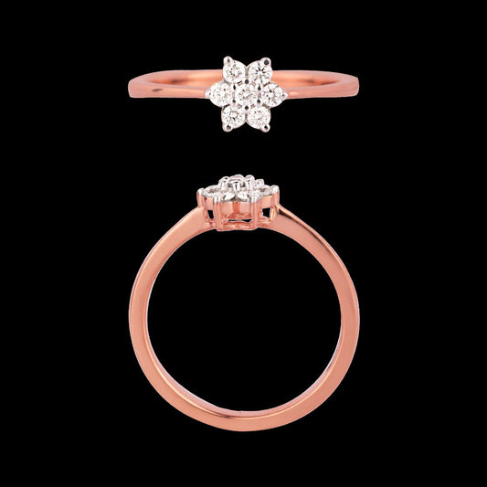 18K Rose Gold Diamond Ring - 0.183ct VS-SI-EF
