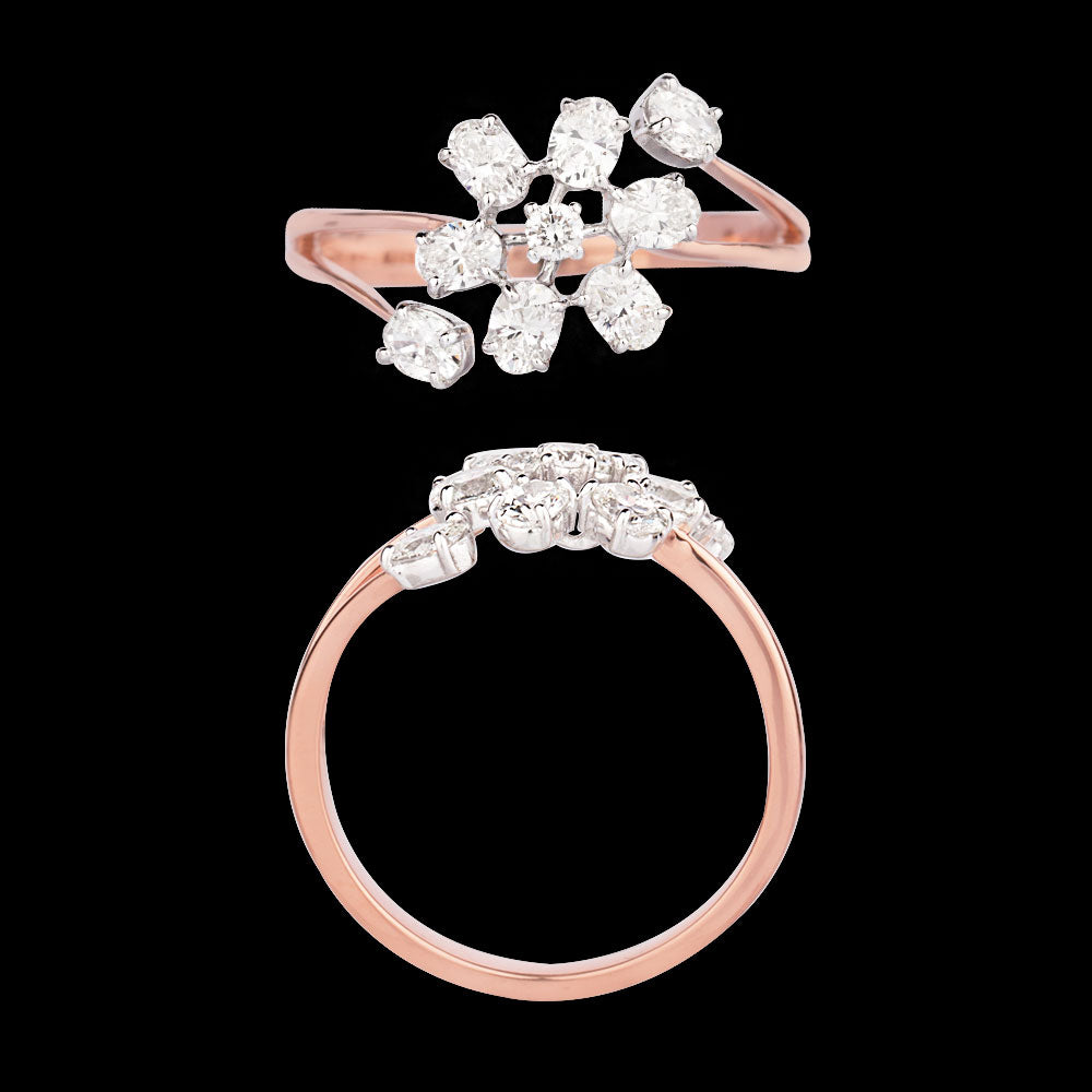 18K Rose Gold Diamond Ring - 0.816ct VVS-VS-GH