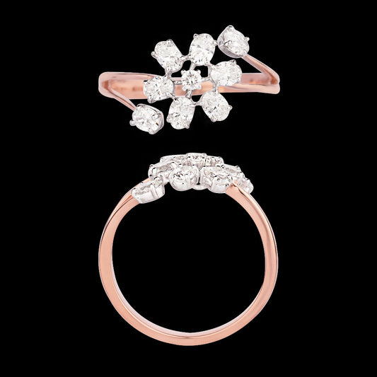 18K Rose Gold Diamond Ring - 0.816ct VVS-VS-GH