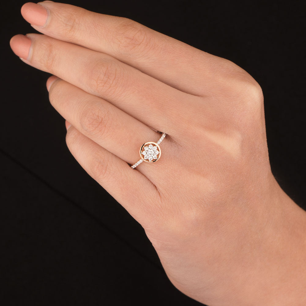 18K Rose Gold Diamond Ring - 0.268ct VVS-VS-HI