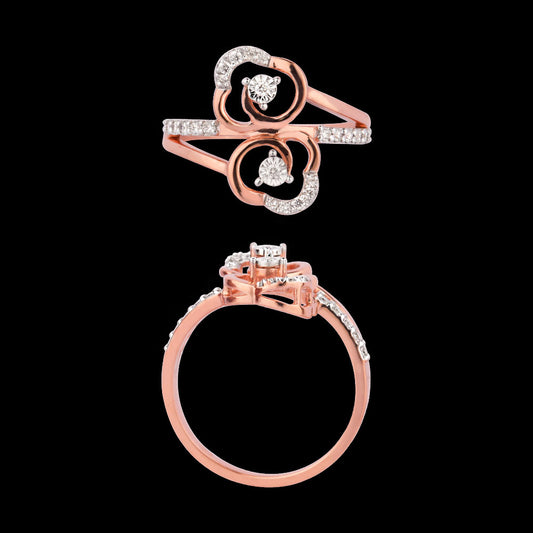 18K Rose Gold Diamond Ring - 0.168ct VVS-VS-HI