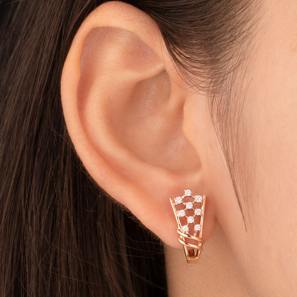 18K Rose Gold Diamond Jewellery - 0.252ct VS-EF