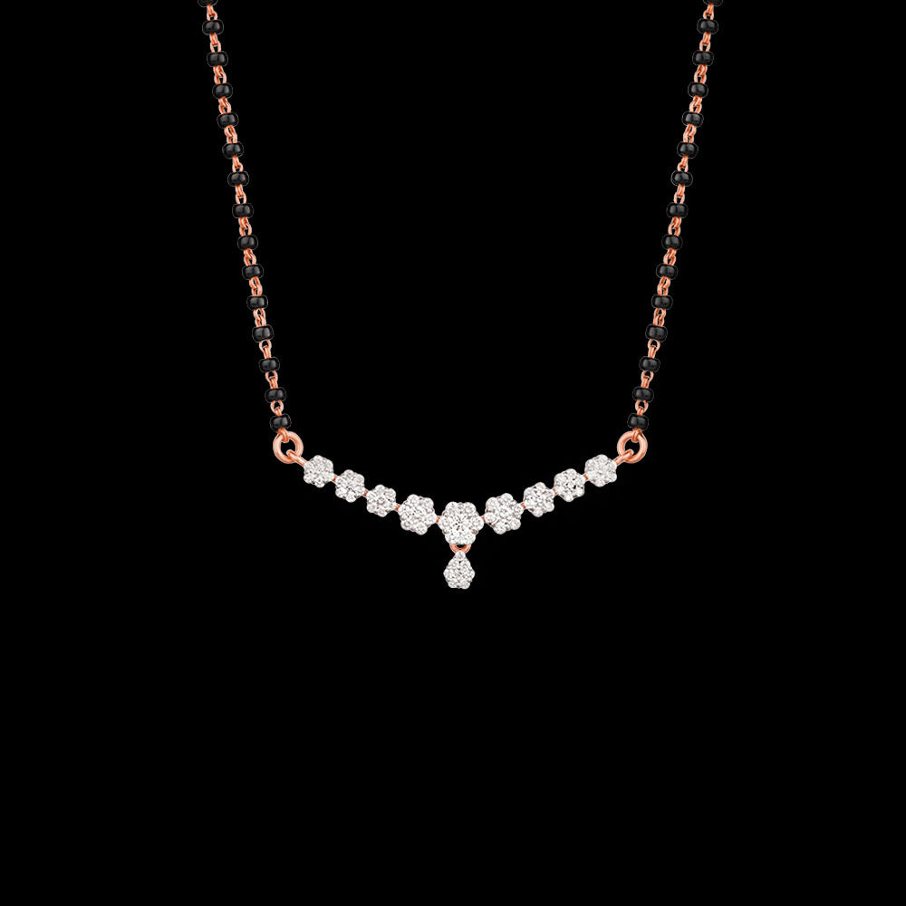 18K Rose Gold Diamond Tanmaniya - 0.666ct VVS-VS-HI with Colour Stones