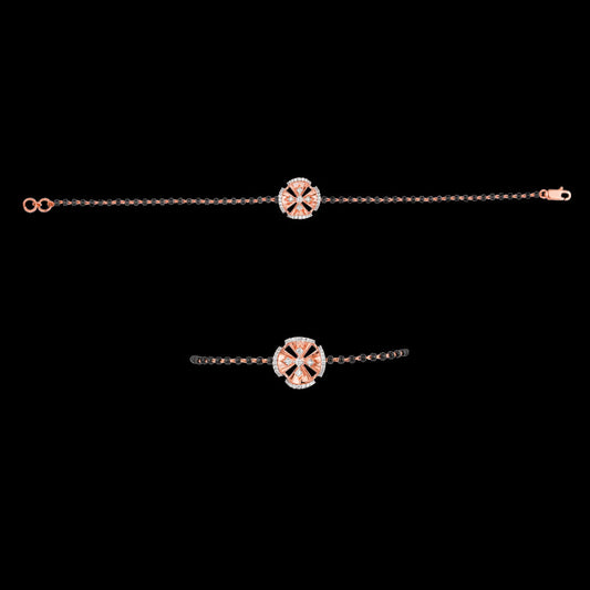 18K Rose Gold Diamond Jewellery - 0.311ct VVS-VS-HI with Colour Stones