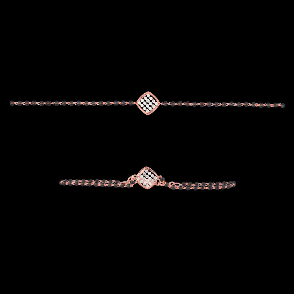 14K Rose Gold Diamond Jewellery - 0.222ct VVS-VS-EF with Colour Stones