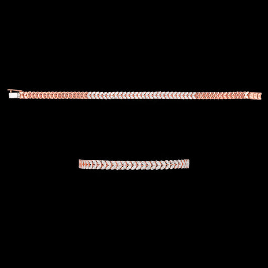 14K Rose Gold Diamond Bracelet - 0.943ct VS-SI-GH