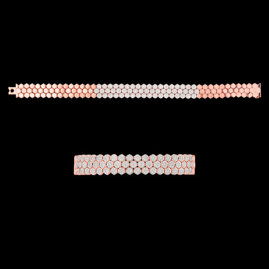 14K Rose Gold Diamond Bracelet - 2.055ct VS-SI-GH