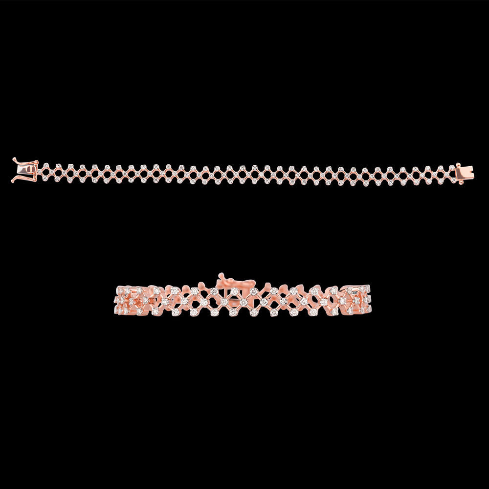 14K Rose Gold Diamond Bracelet - 1.833ct VVS-VS-GH