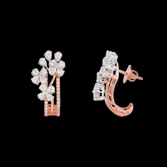 18K Rose Gold Diamond Earrings - 1.906ct VVS-EF