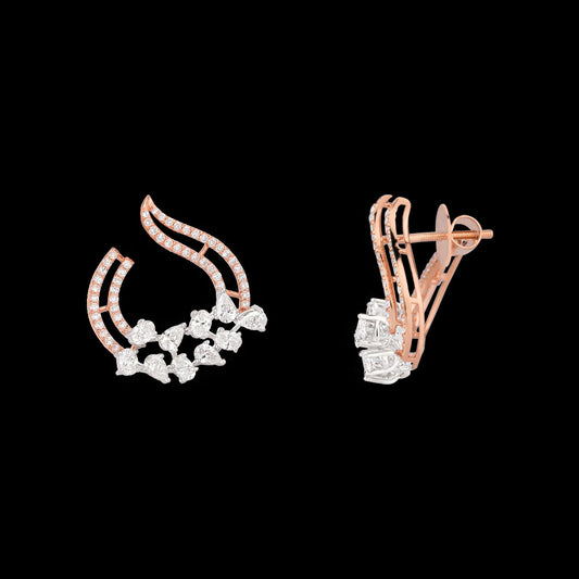 18K Rose Gold Diamond Earrings - 2.349ct VVS-VS-EF