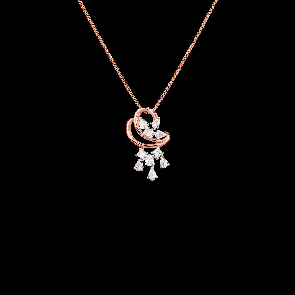 18K Rose Gold Diamond Pendant - 0.72ct VS-SI-FG