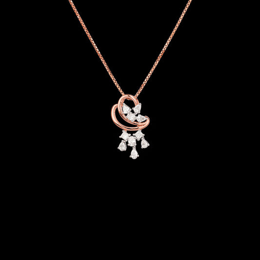 18K Rose Gold Diamond Pendant - 0.72ct VS-SI-FG