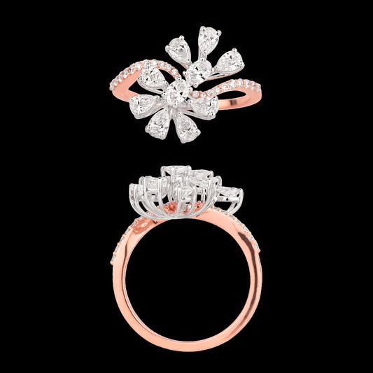 18K Rose Gold Diamond Ring - 0.963ct VVS-VS-EF