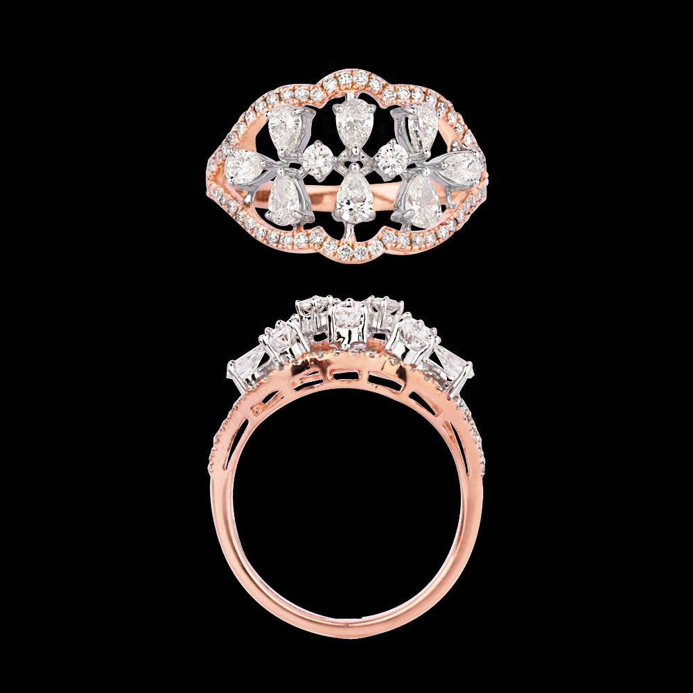18K Rose Gold Diamond Ring - 1.056ct VVS-VS-GH