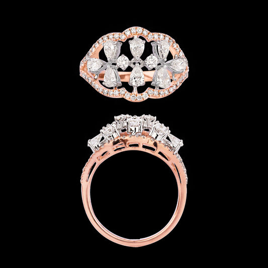 18K Rose Gold Diamond Ring - 1.056ct VVS-VS-GH