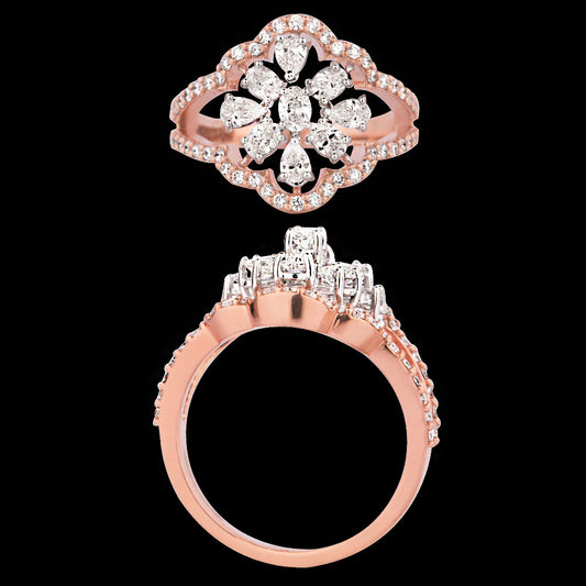 18K Rose Gold Diamond Ring - 1.175ct VVS-VS-EF