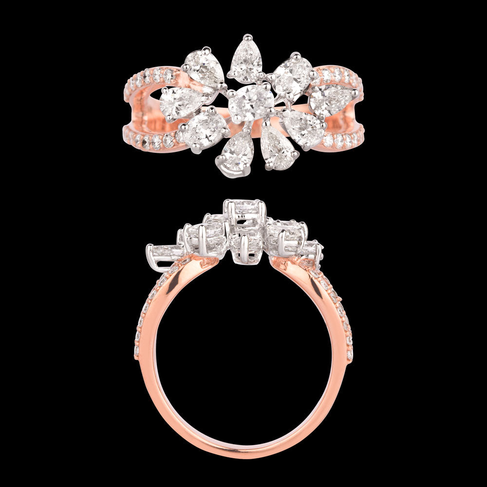 18K Rose Gold Diamond Ring - 1.258ct VVS-VS-EF