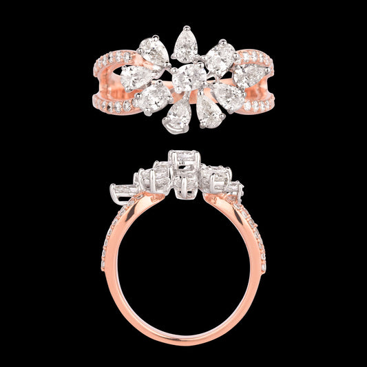 18K Rose Gold Diamond Ring - 1.258ct VVS-VS-EF