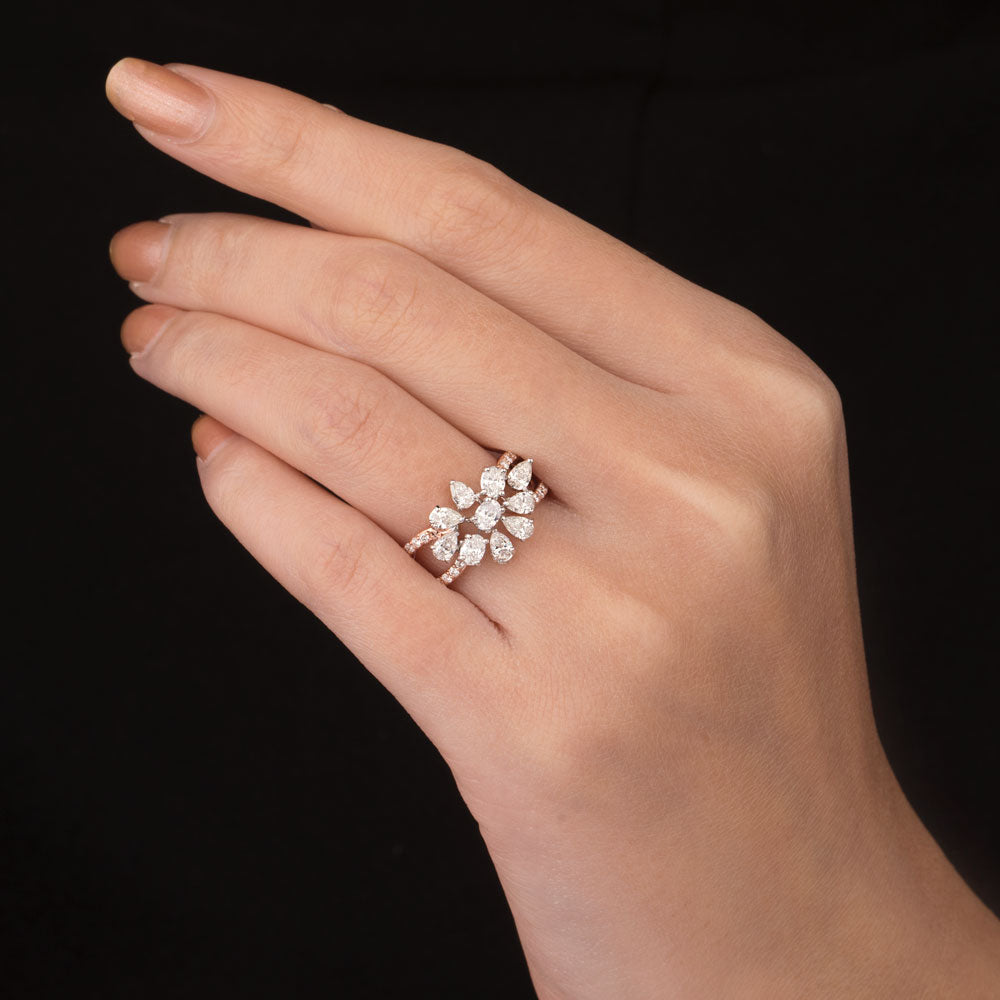 18K Rose Gold Diamond Ring - 1.258ct VVS-VS-EF