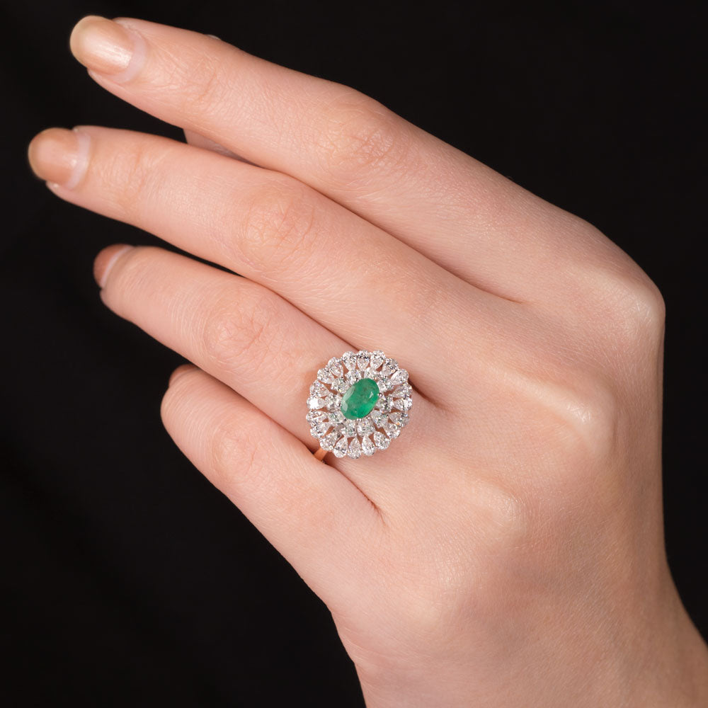 18K Rose Gold Diamond Ring - 1.27ct VVS-VS-EF with Colour Stones