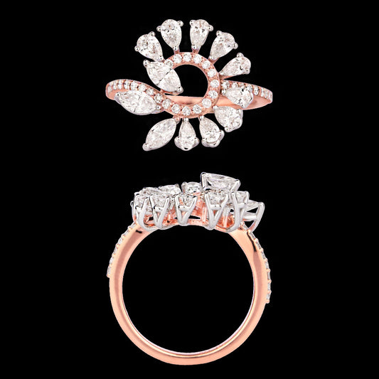18K Rose Gold Diamond Ring - 1.353ct VS-SI-FG