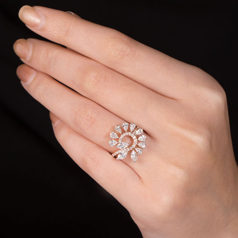 18K Rose Gold Diamond Ring - 1.353ct VS-SI-FG